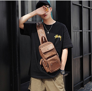 Túi đeo ngực đeo chéo nam phong cách mới