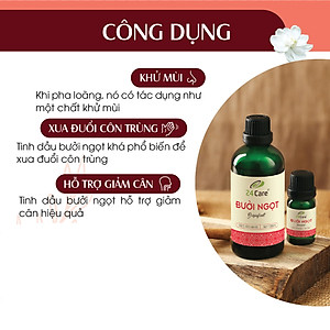 Tinh dầu Bưởi Ngọt 24Care 100ML - Chiết xuất thiên nhiên, khử mùi, thơm phòng, thư giãn tinh thần.