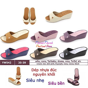 Dép Nhựa đúc đế bằng, siêu nhẹ, siêu bền MOSSONO Thái Lan YW 542 - CA3W