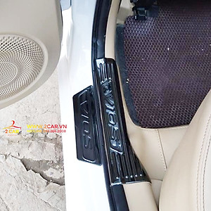 Ốp Bậc Cửa, nẹp bước chân Xe Toyota Vios 2014-2017, 2019- 2022, chất liệu Titan