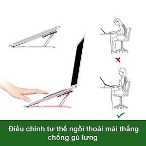 Đế Tản Nhiệt Máy Tính Laptop PIX-LINK X5P Bằng Hợp Kim Nhôm, Điều Chỉnh 5 Cấp Độ - Hàng Chính Hãng