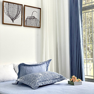 Bộ ga giường  KBedding by Everon KMTP 111 Microtencel Xanh in hoa (4 món)