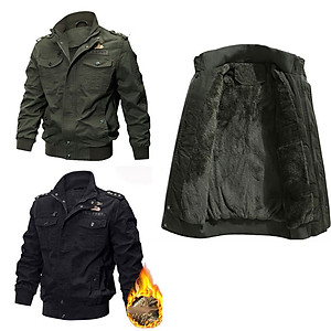 Áo Khoác Nam Cách Nhiệt Vải Kaki Cao Cấp US ARMY U559, Áo Khoác Kaki Lính Lót Bông Cừu Siêu Ấm Phong Cách Cực Ngầu  -HÀNG CHÍNH HÃNG 