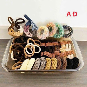 Bộ Dây Buộc Tóc Đàn Hồi Cao Cấp, 137 Phụ Kiện Tóc Phong Cách Mới Đuôi Ngựa - HÀNG CHÍNH HÃNG MINIIN