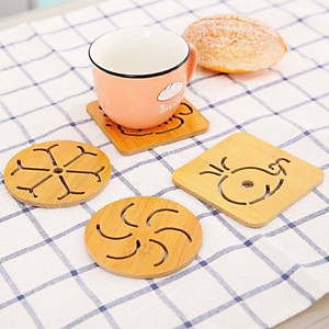 Bộ 6 Chiếc Lót Đế Ly Cốc Bằng Gỗ PaKaSa - Giao họa tiết ngẫu nhiên