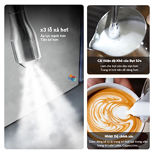 Máy pha cà phê HiBREW H11 pha cafe espresso bán tự động, mini nhỏ gọn cho gia đình, văn phòng, hot and cold đặc biệt, tặng kèm tấm lót, temper và ca đánh sữa 350ml, hàng chính hãng