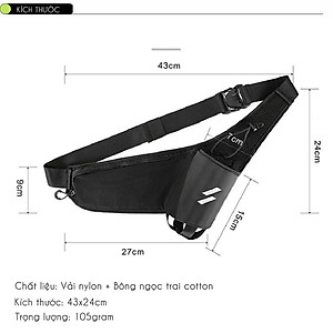 Túi Đeo Hông Đạp Xe Đạp/ Đai Chạy Bộ Có Ngăn Đỡ Bình Nước Và Ngăn Chứa Nhỏ Thoáng Khí MaiLee