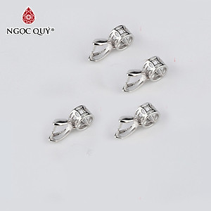 Charm bạc khoen kim tiền móc mặt dây chuyền - Ngọc Quý Gemstones