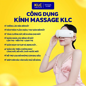 Máy Massage Mắt Cao Cấp KLC công nghệ nhiệt hồng ngoại, phát nhạc MP3, giúp dễ ngủ giảm stress