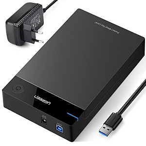 Vỏ Hộp đựng ổ cứng 3.5 inch Sata/USB 3.0 hỗ trợ 10TB UGREEN 50422 - Hàng Chính Hãng