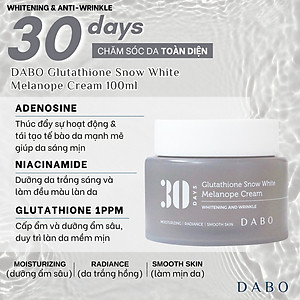 Kem dưỡng trắng da Glutathione dưỡng da chống nhăn nâng cơ mờ thâm nám - DABO Glutathione Snow White Melanope Cream 100ml