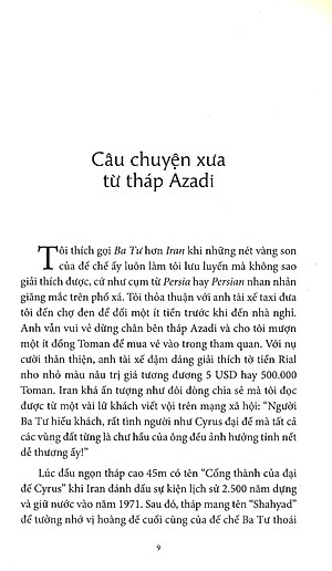 Sách Vàng Son Một Thuở Ba Tư - Tập Du Ký