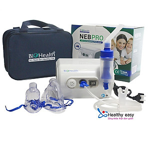Trọn bộ máy xông mũi họng cao cấp Biohealth NEB PRO dùng cho người lớn và trẻ em, điều chỉnh được tốc độ phun