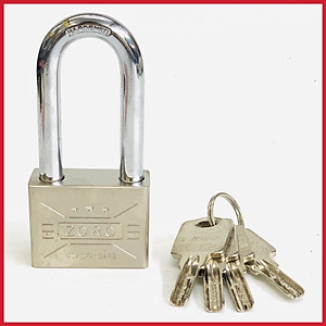 Ổ khóa ZORO 5 phân càng dài,chìa muỗng - bấm khóa không cần chìa, chống cắt chống trộm cao cấp công nghệ mỹ
