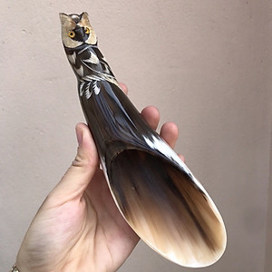 Cây điện chẩn tay cầm hình chim Cú Mèo bằng sừng (MH833) DAY ẤN HUYỆT, CẠO GIÓ