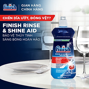 Combo phụ gia: Nước làm bóng 500ml + Dung dịch vệ sinh máy 250ml + Muối rửa chén bát 1kg