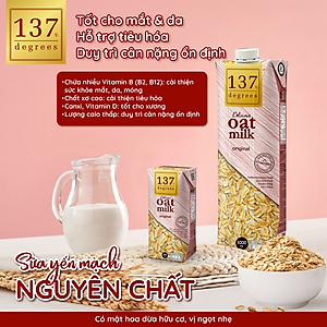 Sữa hạt Yến mạch Nguyên chất 137 DEGREES 1000ml