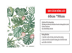 Sticker Giấy Dán Tường Decal Dán tường Mẫu Hoa Lá Cực Xinh ZH022