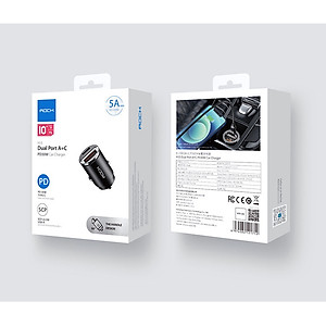 Tẩu sạc mini xe hơi Rockspace H15 cổng kép A+C PD 30W nhỏ gọn sạc không nóng máy hàng chính hãng
