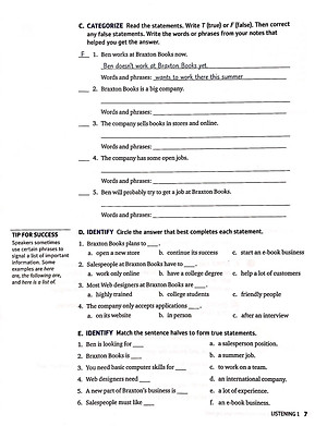 Q: Skills For Success: Level 1: Listening And Speaking Student Book With iQ Online Practice - 3rd Edition