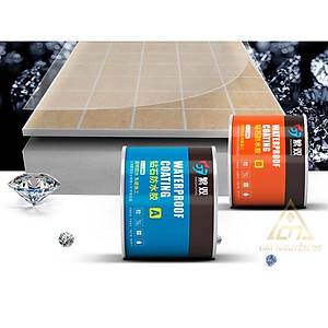 Keo chống thấm Epoxy 2 thành phần A - B trong suốt, sử lý chống thấm mặt sàn nhà vệ sinh, quét bảo vệ gạch men