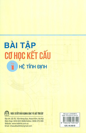 Bài Tập Cơ Học Kết Cấu - Tập 1: Hệ Tĩnh Định (Tái bản)