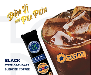 Cà Phê Hòa Tan K-Coffee Black 2in1 (255g / Hộp)