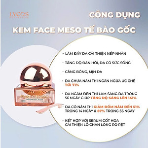 [MUA 1 ĐƯỢC 2] Kem Face Meso Tế Bào Gốc Pure Geneso Advanced Cream Lycos 20g: Sáng mịn, bật tone, giúp da căng mướt mịn màng ngay sau khi sử dụng