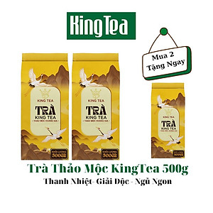 Trà Thảo Mộc KingTea 500g Hỗ Trợ Đau Dạ Dày, Ổn Định Huyết Áp, Hạ Men Gan , Mỡ Máu Và Ngăn Ngừa Ung Thư Giúp Ngủ Ngon