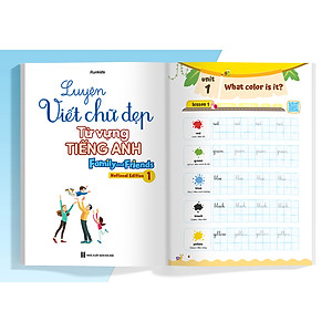 Sách Luyện viết chữ đẹp từ vựng Tiếng Anh Family and Friends - National Edition 1