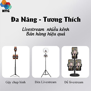 Giá đỡ kẹp điện thoại đôi CYKE C2, hỗ trợ livestream, quay phim video bằng điện thoại, máy tính bảng nhiều máy cùng lúc, gắn xe đạp, hàng chính hãng