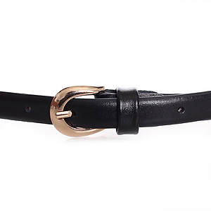 Bộ Thắt Lưng Và Ví Nữ Da Bò Huy Hoàng HT5110-HT3120 (Đen)