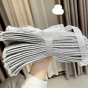 Combo 5 Khăn Lau Vuông, Khăn Lau Đa Năng Nhà Bếp Sợi Than Tre Màu Xám Loại Mới Giúp Lau Chùi Sạch Sẽ Sợi Vải Mềm Thấm Hút Nhanh Và Nhanh Khô