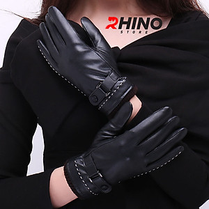 Găng tay da nam nữ chống nước cảm ứng điện thoại Rhino G903 Găng tay đi xe máy lót nỉ Siêu Ấm