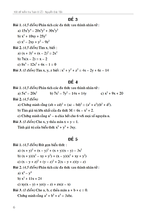 Sách 100 Đề Kiểm Tra Toán 8