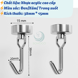[Bộ 2  Cái]- Nam Châm Móc Treo Lực Hút Siêu Mạnh, Móc Treo Nam Châm Treo Đồ Lực Hút Siêu Mạnh T009