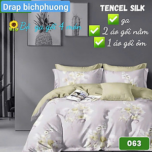 Bộ drap gối Tencel vải Hàn Quốc , đỉnh cao mát , mềm mại { drap và 3 áo gối}
