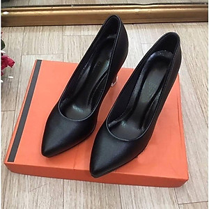 Giày cao gót nữ gót trụ lõi sơn 9cm FAROSA - C5 chất da mềm cực êm chân