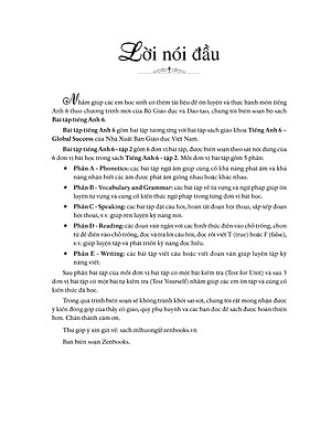Bài Tập Tiếng Anh Lớp 6 Tập 2 (Có Đáp Án) - Dùng Kèm SGK Global Success