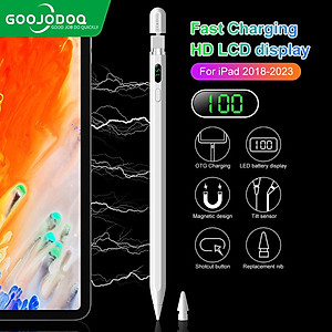 [HÀNG CHÍNH HÃNG GOOJODOQ] CD3276 - Bút cảm ứng Digital Power Display Anti-mistouch Stylus dành cho "phiên bản iPad 2018 trở lên  iPad 10/9/8/7/6 iPad Air 3/4/5 iPad Mini 5/6 iPad Pro 11/12,9 inch (Vui lòng cập nhật hệ thống lên phiên bản 12.2 trở lên)"