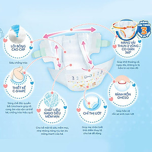 Tã Dán Cao Cấp Moony Nhật Bản L54 (54 Miếng ) - Tặng 4 miếng trong gói