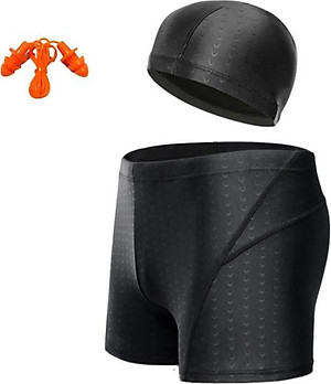 Quần Bơi Nam Thiết Kế Vảy Cá Mập Cleacco Chống Thấm Nước , Nhanh Khô Tặng Kèm Nón Bơi và Bịt Tai Silicon Cao Cấp