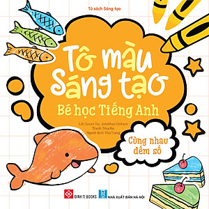 Sách - Tô màu sáng tạo Bé học tiếng anh - Trọn bộ 6 cuốn dành cho bé 3 - 6 tuổi - Đinh Tị Books