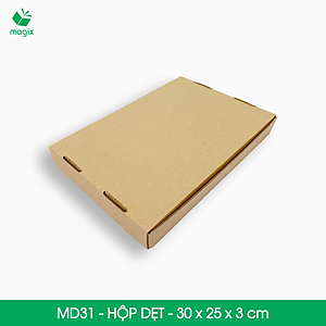 MD31 - 30x25x3 cm - 100 Thùng hộp carton trơn đóng hàng