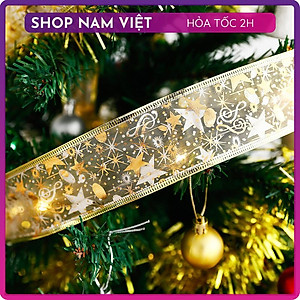 Dây Led Ruy Băng Trang Trí Cây Thông Giáng Sinh Noel, Gói Quà