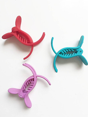 Combo 2 Kẹp tóc nữ càng cua 3 răng màu sắc (màu ngẫu nhiên)