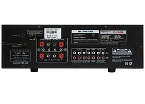 Amply Karaoke Bluetooth Công Suất Lớn 500W Zenbos Z2600, 8 Sò(Hàng Chính Hãng)