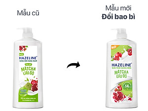 Sữa tắm Hazeline Dưỡng Thể Trắng Sáng & Mịn Da Từ Thiên Nhiên Matcha Lựu Đỏ 1kg