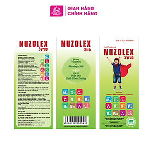 [Chính Hãng] Siro Ăn Ngon Cho Trẻ Nuzolex 120ml - Bổ Sung Vitamin Và Khoáng Chất