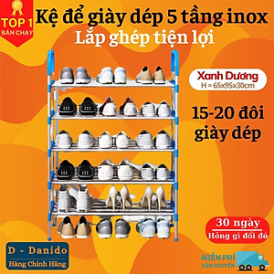 Kệ Để Giày Dép 05 Tầng Khung Inox, Giá Để Giày Inox 05 Tầng, Giày Dép, Kệ Để Đồ, Kệ Sách Loại Cao Cấp miDoctor